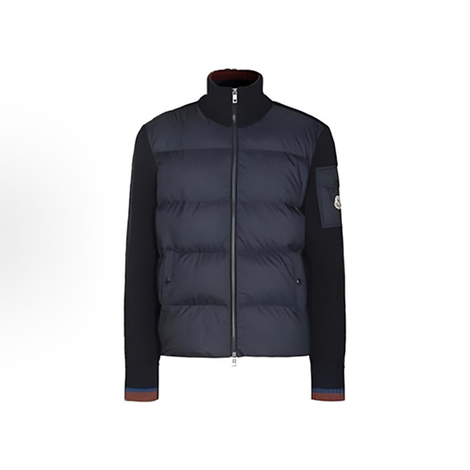 moncler cardigan wool cashmere blend zip down jacket